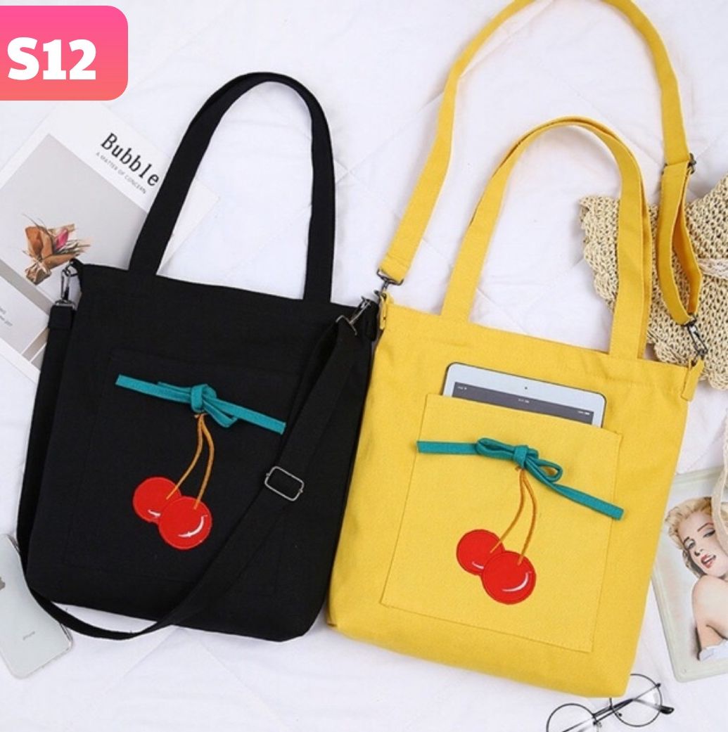 Túi tote trái cherry s12