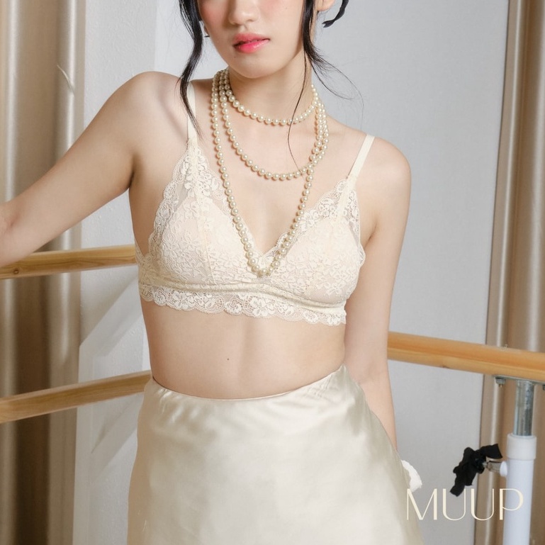 Áo lót ren đệm mỏng không gọng Giselle Bralette áo bra nữ thiết kế cách điệu MA014 độc quyền MUUP