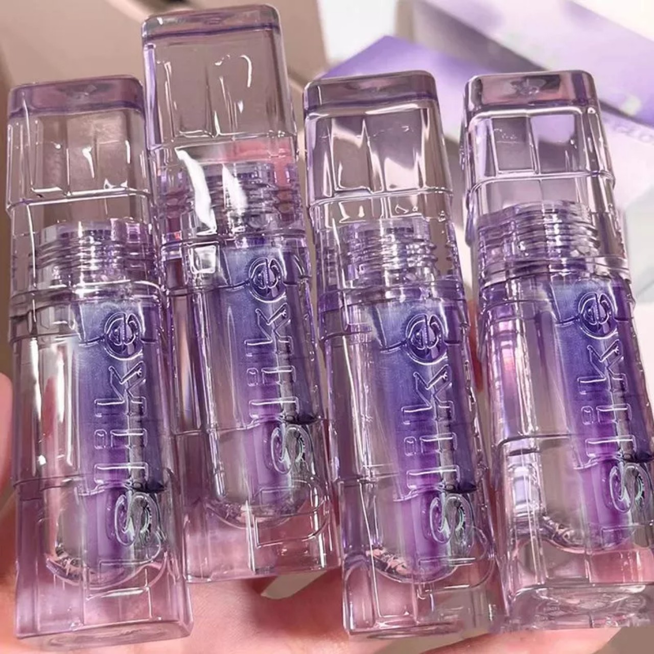 Son kem tint dudu lip glaze vỏ tím