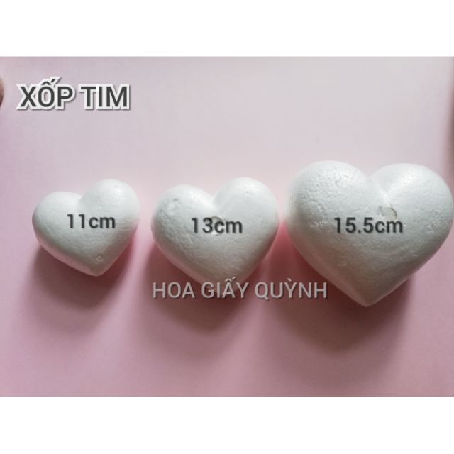 Xốp tim 11-13-15.5cm