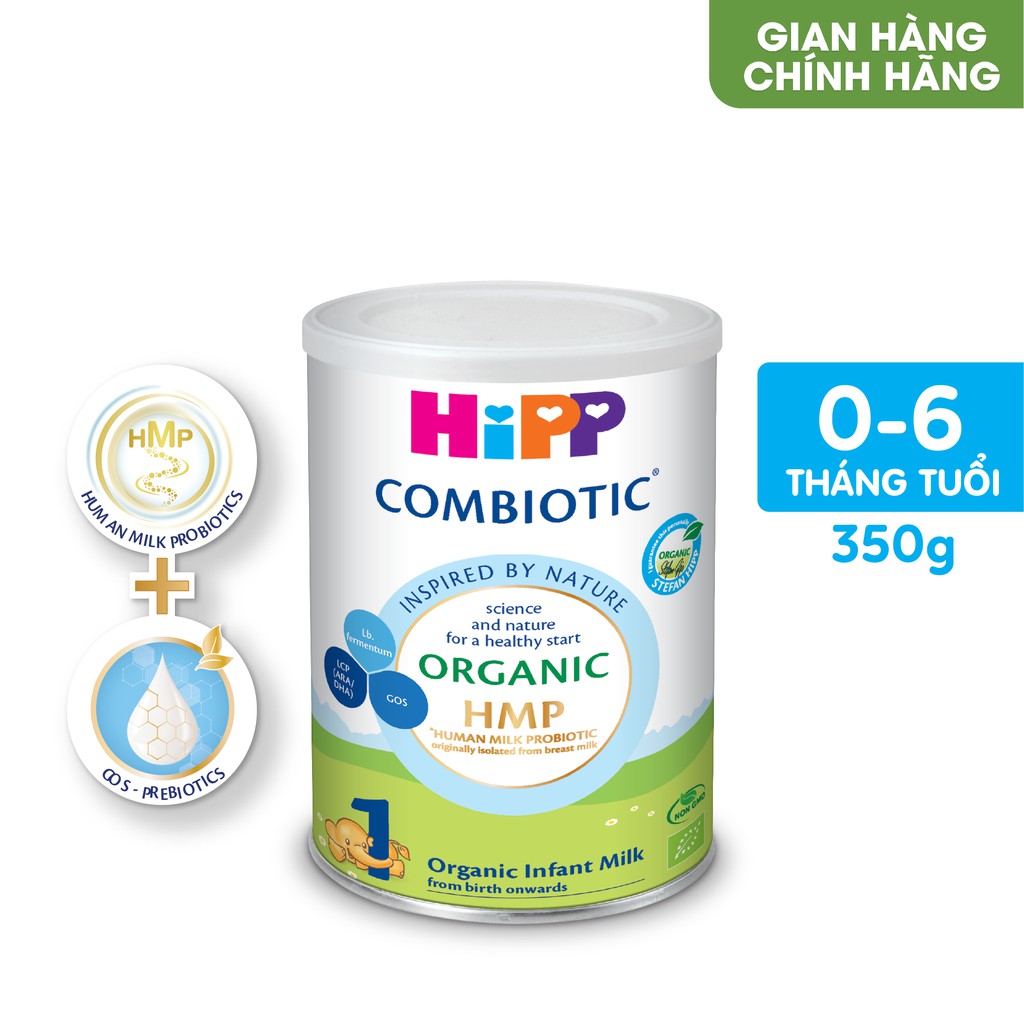 Sữa bột công thức HiPP 1 Organic Combiotic 350g  CHÍNH HÃNG  babyme
