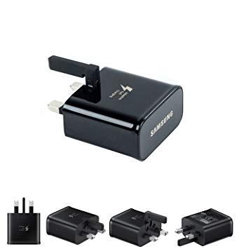 Củ sạc nhanh Samsung EP-TA2UBE 3 chân  - Màu đen - Tặng kèm ổ cắm 2 chân