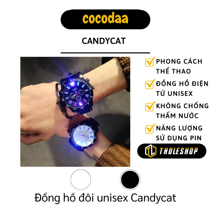 Đồng hồ thể thao nam nữ - Đồng hồ đeo tay đèn led phát sáng unisex - Đồng hồ đôi cho các cặp