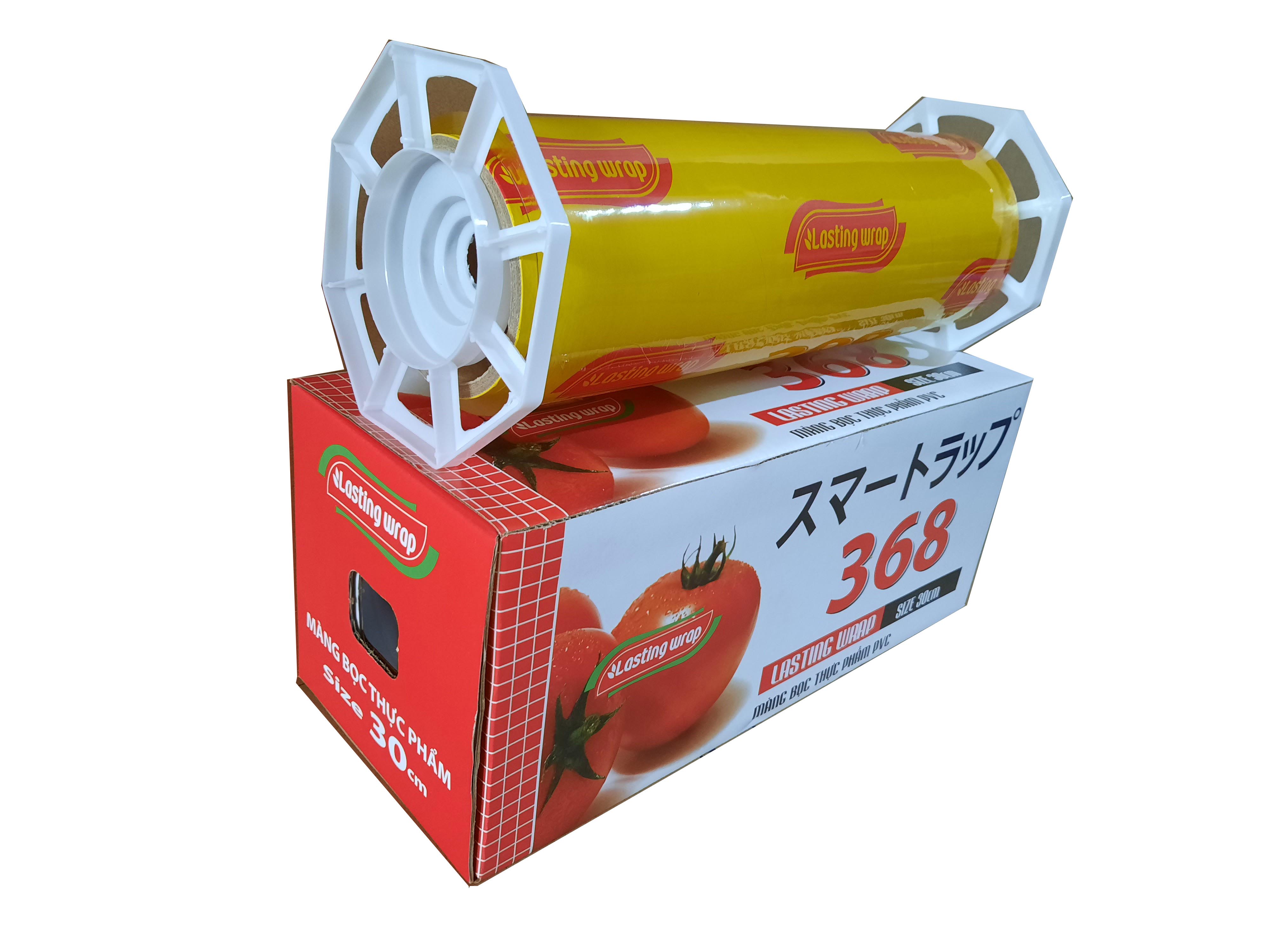 Màng bọc thực phẩm PVC Lasting wrap 30cm x 368( Kèm dao nhựa)