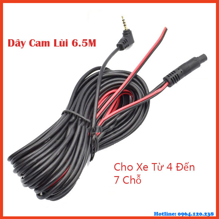 Dây tín hiệu cho camera lùi, camera hành trình - loại 5 chân, dài 6,5m