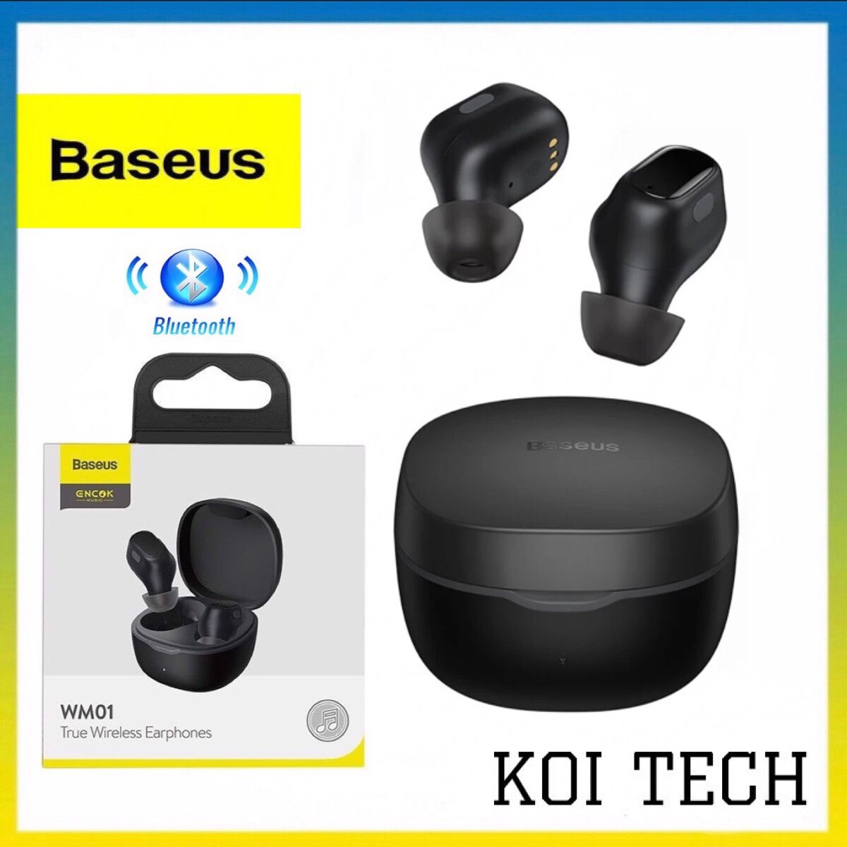 Tai nghe bluetooth v5.0 Baseus WM01 cảm ứng chạm - tai nghe không dây chống ồn siêu bass cao cấp - KOI TECH