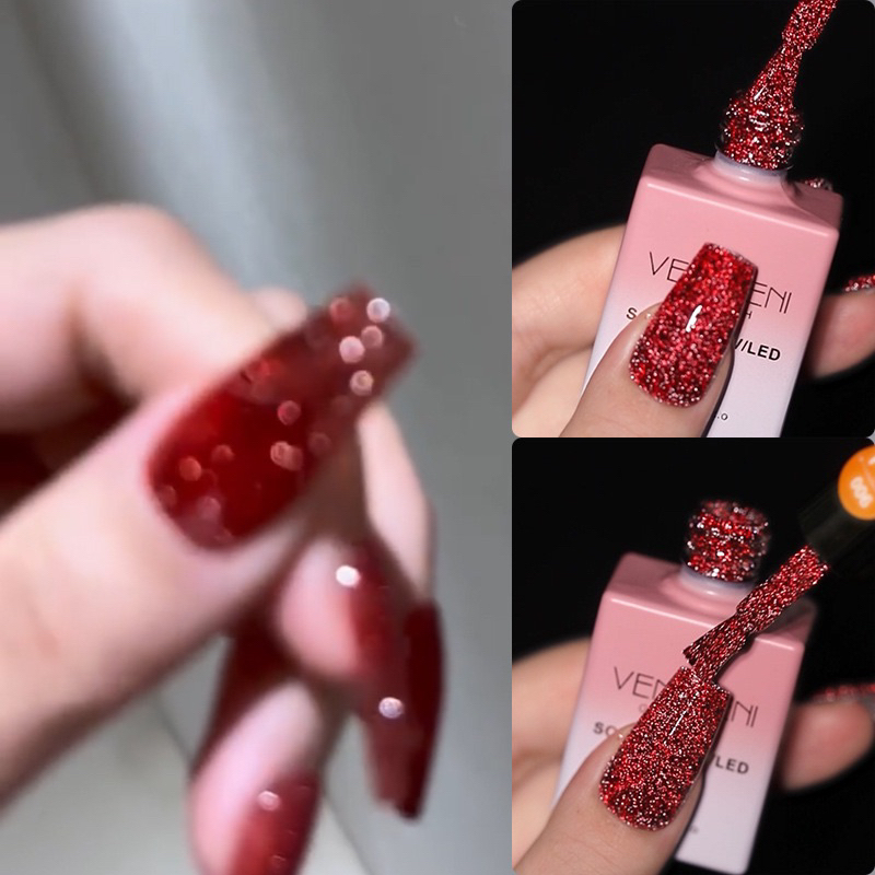 Sơn gel nhũ flash đỏ vendeeni và flash đen vendeeni flash vàng vendeeni , flash bạc vendeeni