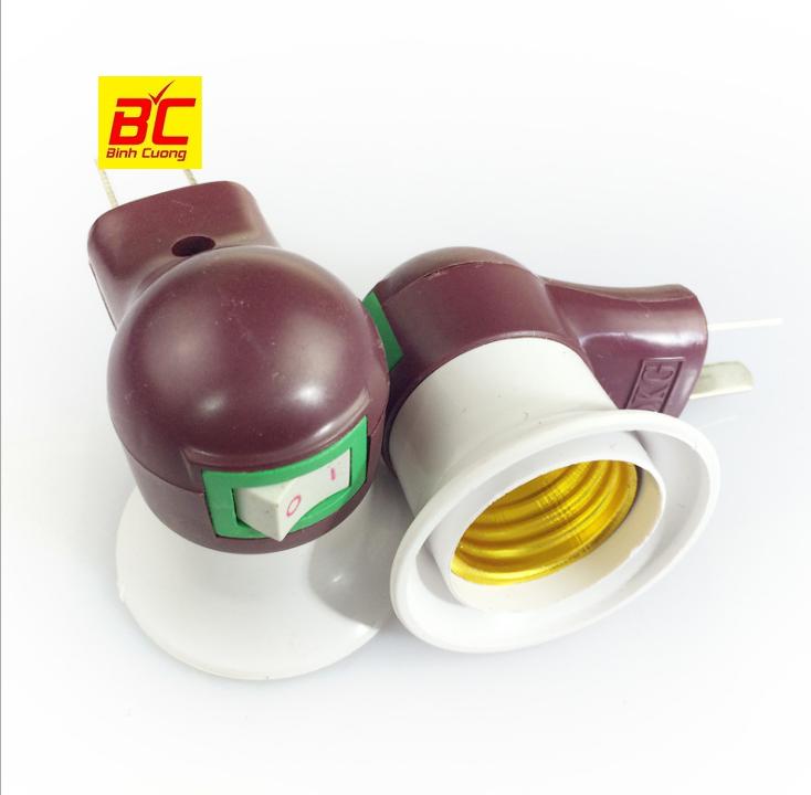 Combo 2c Đuôi bóng đèn có công tắc E27