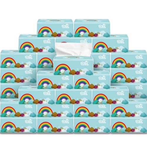 Thùng 30 gói giấy lau cầu vồng