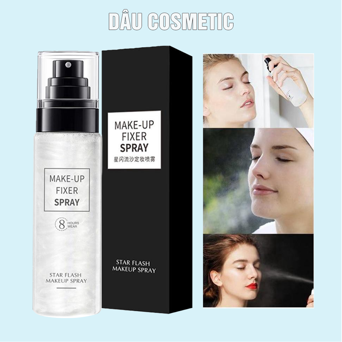 Xịt Khoáng Giữ Lớp Trang Điểm Không Trôi, Se Khít Lỗ Chân Lông Spray