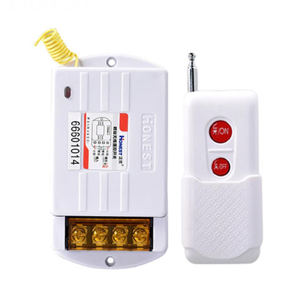 Bộ Công Tắc Điều Khiển Từ Xa 1000M Honest 6220ZR (30A/220V) Loại Tốt Nút Đỏ Dành Để Bật Tắt Các Thiết Bị Đòi Hỏi Công Suất Lớn Hoặc Cường Độ Dòng Khởi Động Lớn