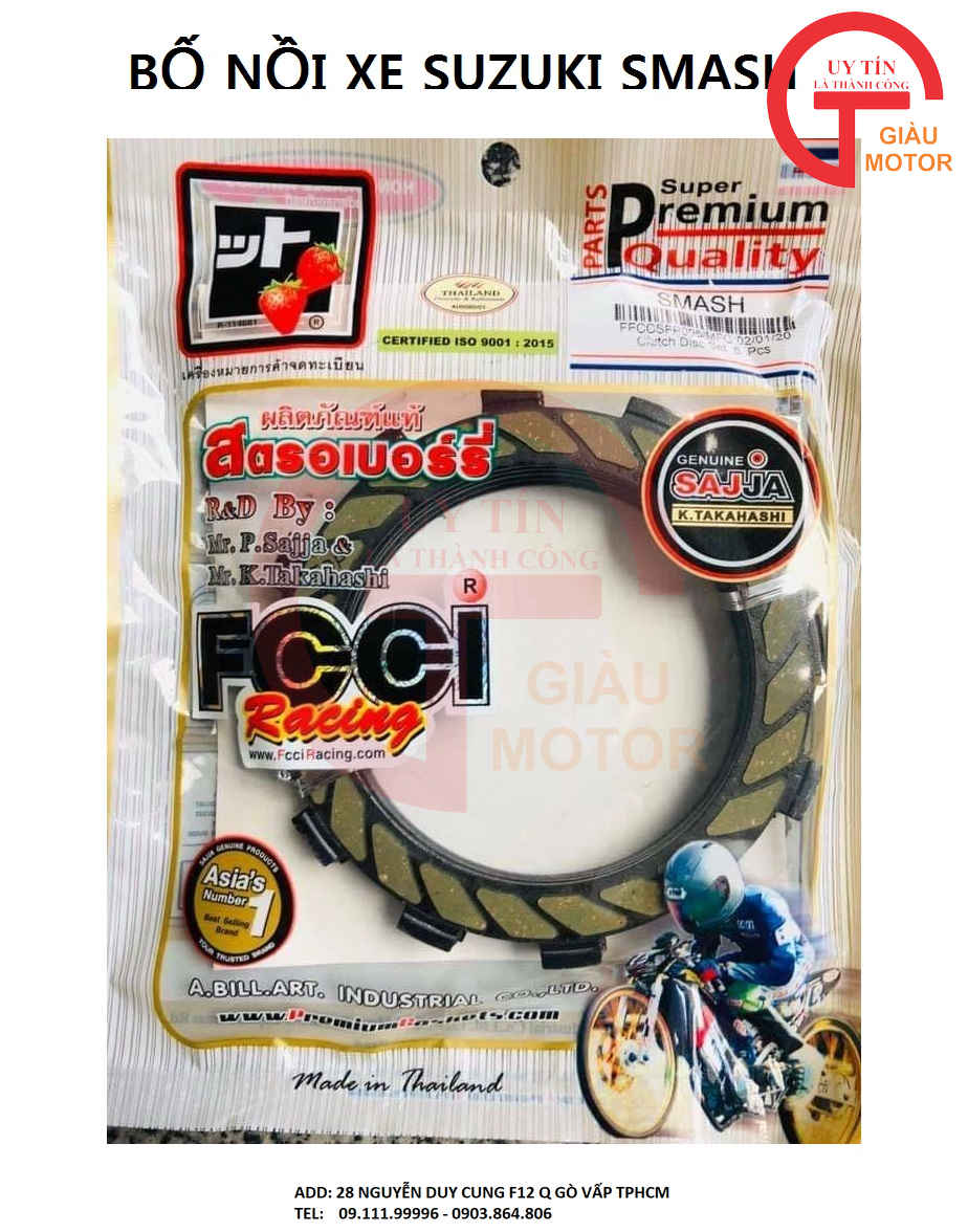 BỐ NỒI XE SUZUKI SMASH HÃNG FCCI THÁI LAN