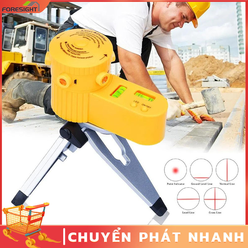 Thước đo laser khoảng cách tia hồng ngoại 5in1 đa năng đo lường mức độ chính xác cao, thước đo góc cân bằng