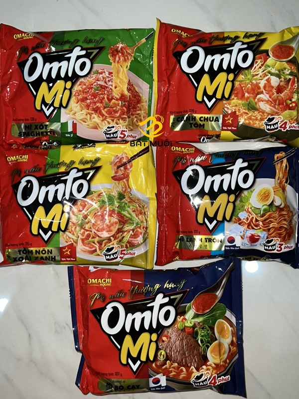 [Chọn vị] Mì nấu thượng hạng Omto Mì (OMACHI HOUSE) gói 101g -  Thùng 16 gói - Tạp hóa Bát Muội