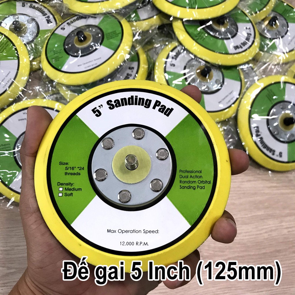 Đế máy chà nhám hơi tròn 5",6"