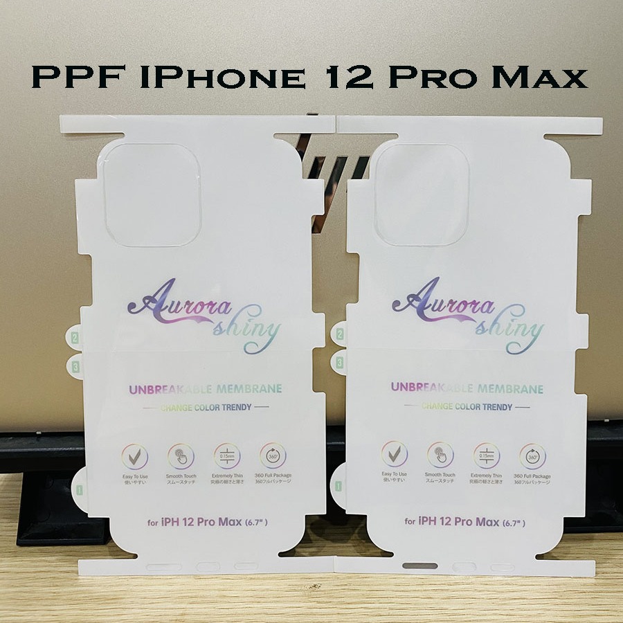 Miếng dán ppf iphone 12 pro max + combo kính cường lực