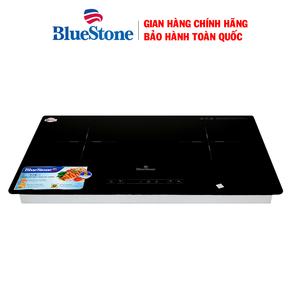 Bếp từ đôi Bluestone ICB-6818 - Bếp điện từ đôi - Bếp đôi điện từ - Công suất cao 4000W nấu nhanh, Mặt bếp bằng kính Ceramic cao cấp, độ bền cao, 9 mức công suất tùy chỉnh, tiện lợi, Bảo hành 2 năm tại nhà
