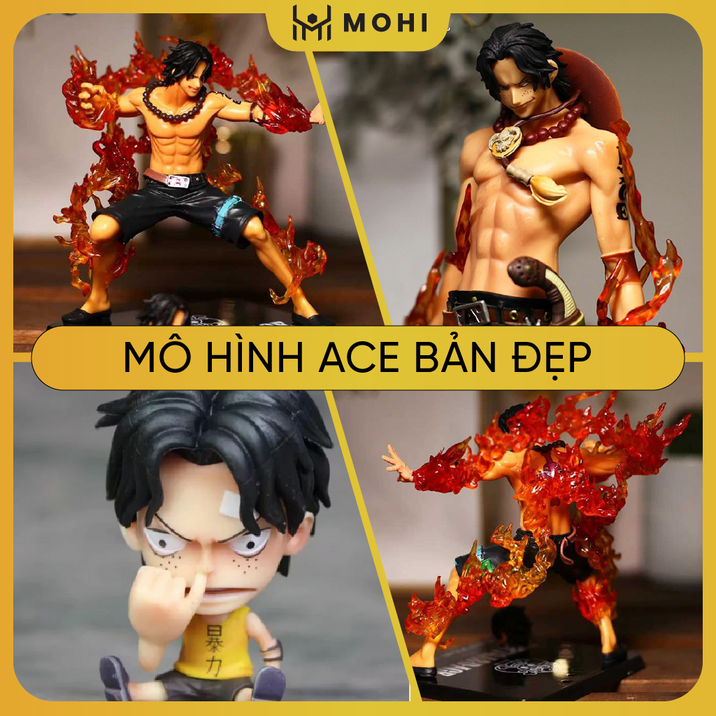 [Box Carton, Có bản LED] Mô Hình One Piece Ace, Ace Chibi, Ace Hỏa Quyền, Ace 15cm Figure Tượng Port