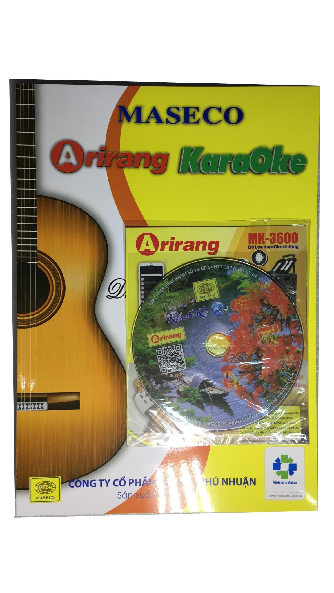 [HCM]Đĩa Karaoke Arirang Vol 65 SERIAL F - sử dụng cho model DH-3600S