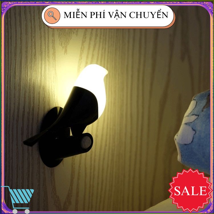 Đèn led cảm ứng cute hình chú chim, đèn ngủ cảm ứng - pin sạc