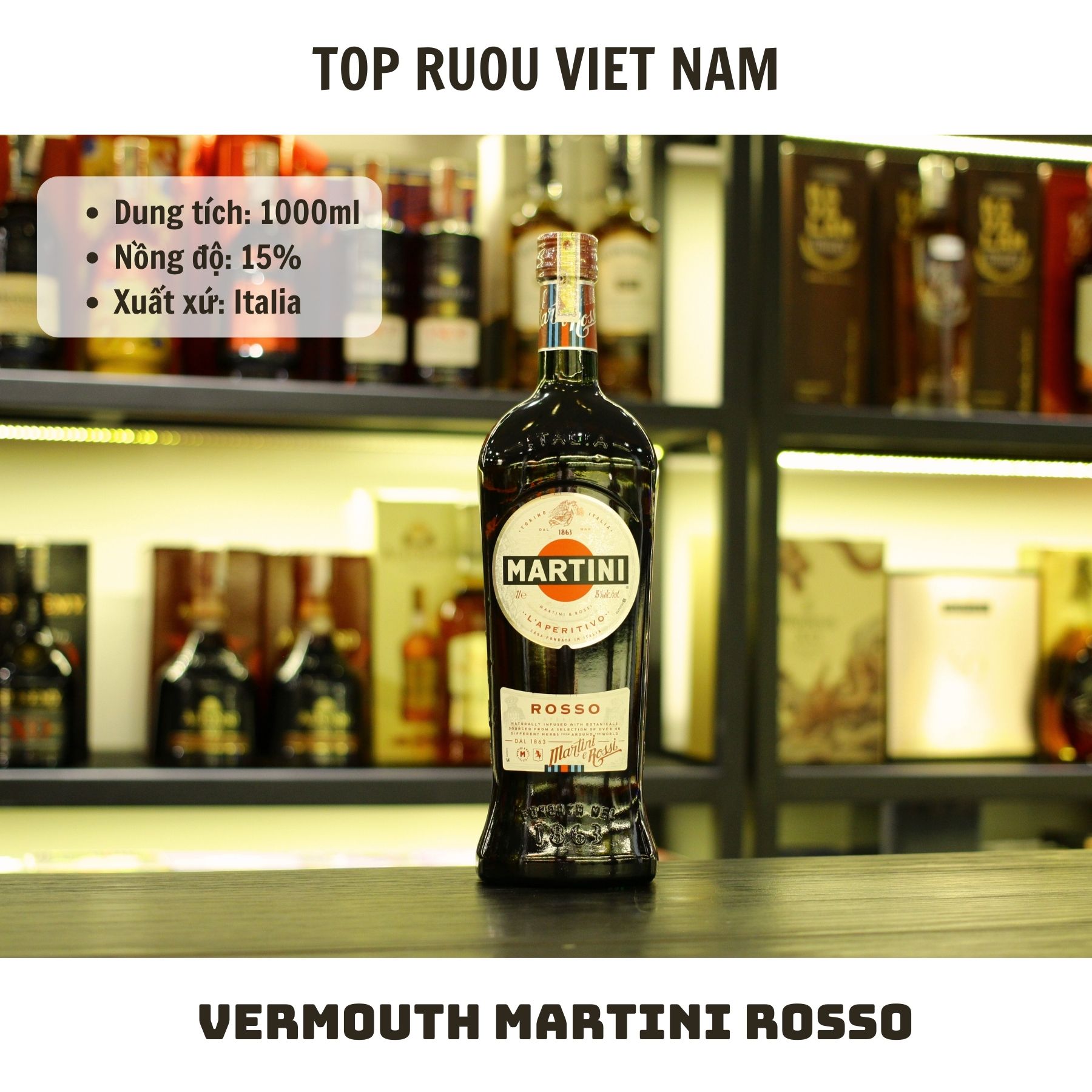 [TopRuouVietNam] Rượu Mùi Vermouth Martini Extra Dry - Rosso - Bianco - Cinzano 1000ml [Hàng Thật]