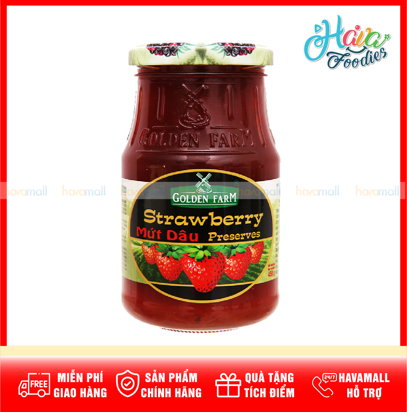 Mứt Dâu Cao Cấp Golden Farm - Strawberry Jam
