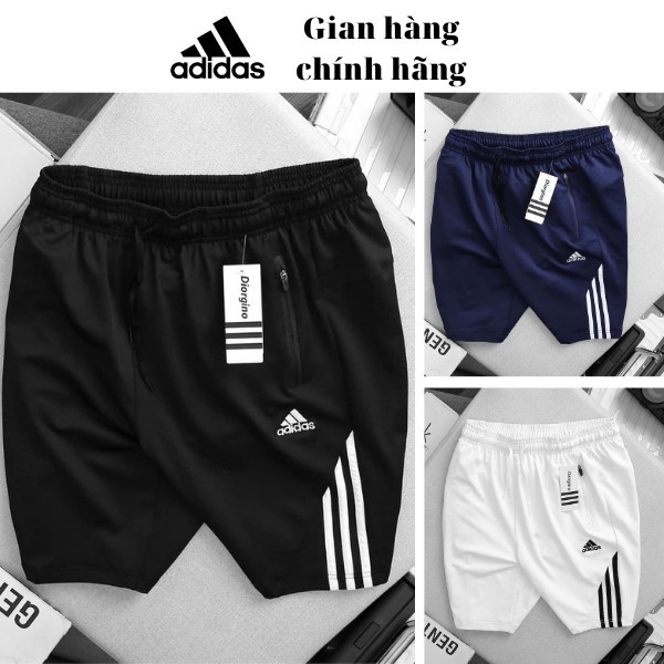Quần thể thao nam ngắn big size ống suông 3 sọc das adidas
