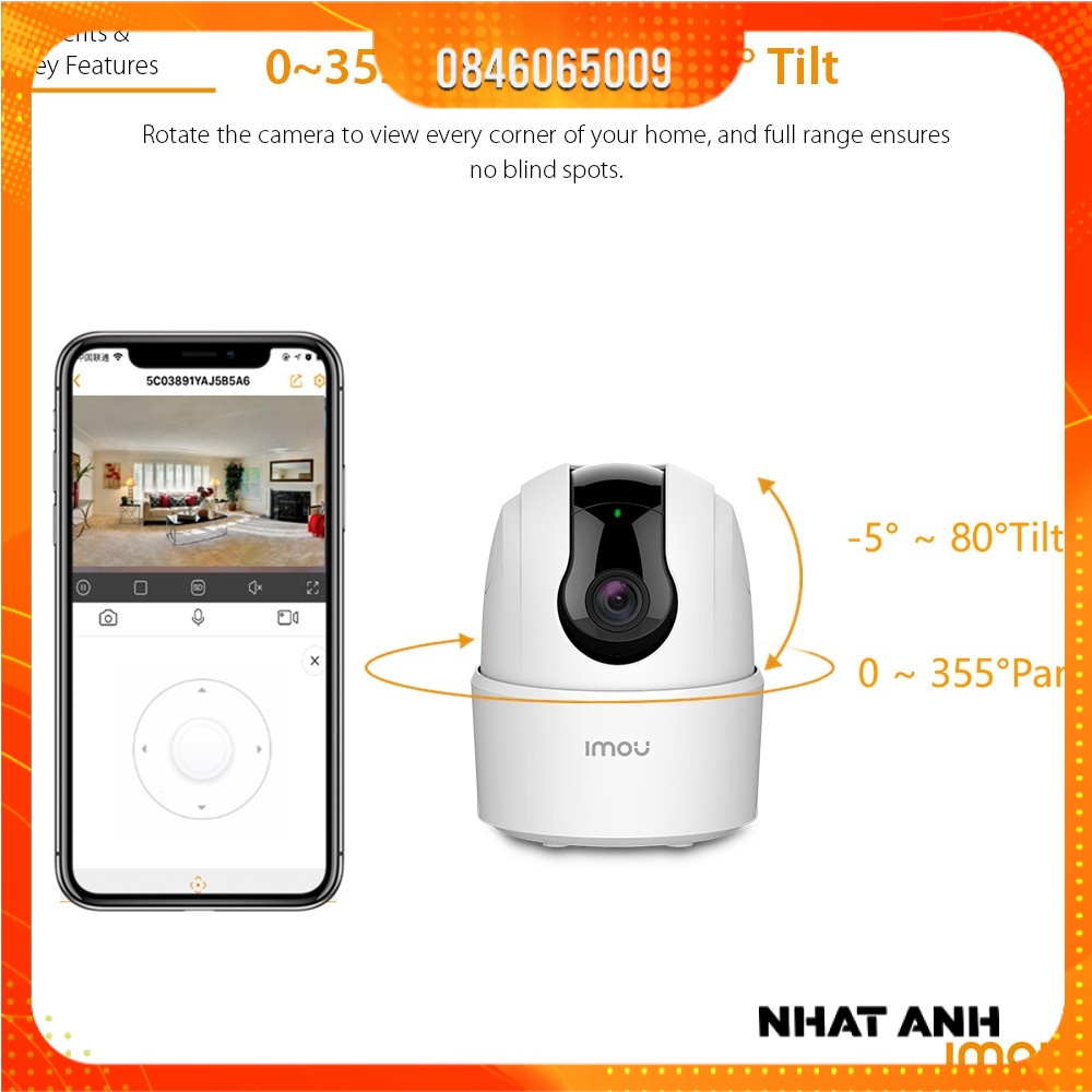 Camera an ninh dahua imou wifi không dây ta22cp 1080p ip 360 , đàm thoại 2 chiều