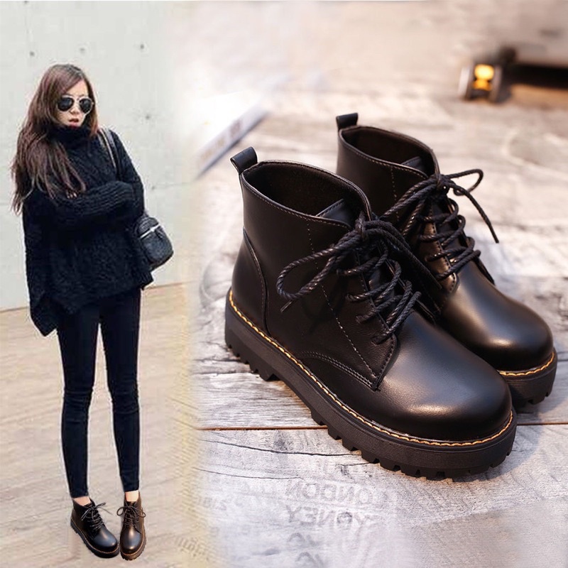 Giày bốt nữ cổ lửng thời trang B12 On Air Shoes VN OAS20, bốt chống lạnh mùa đông, bốt nữ đẹp, bốt nữ hot nhất năm, dáng dẹp thoải mái