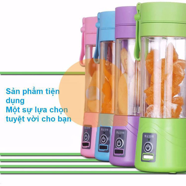 [Sale Xã Kho]Máy xay sinh tố mini cầm tay sạc pin 6 lưỡi tiện lợi, , máy xay cầm tay 6 lưỡi mang đi tiện lợi đi du lịch