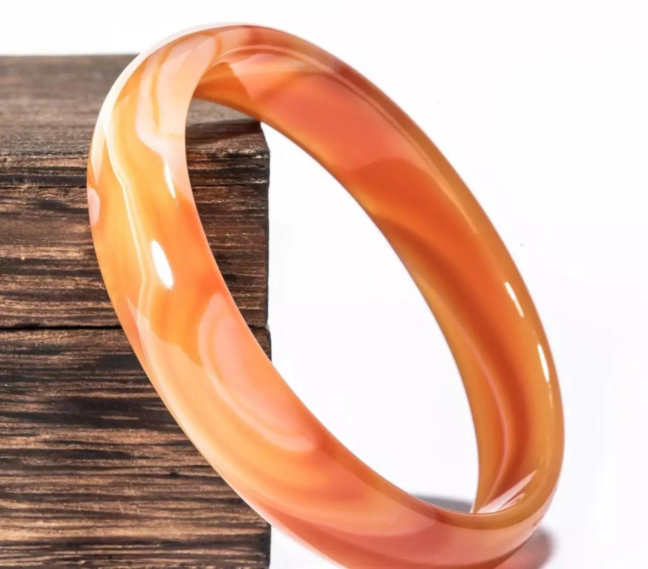 Vòng tay nguyên khối Mã Não đỏ thiên nhiên