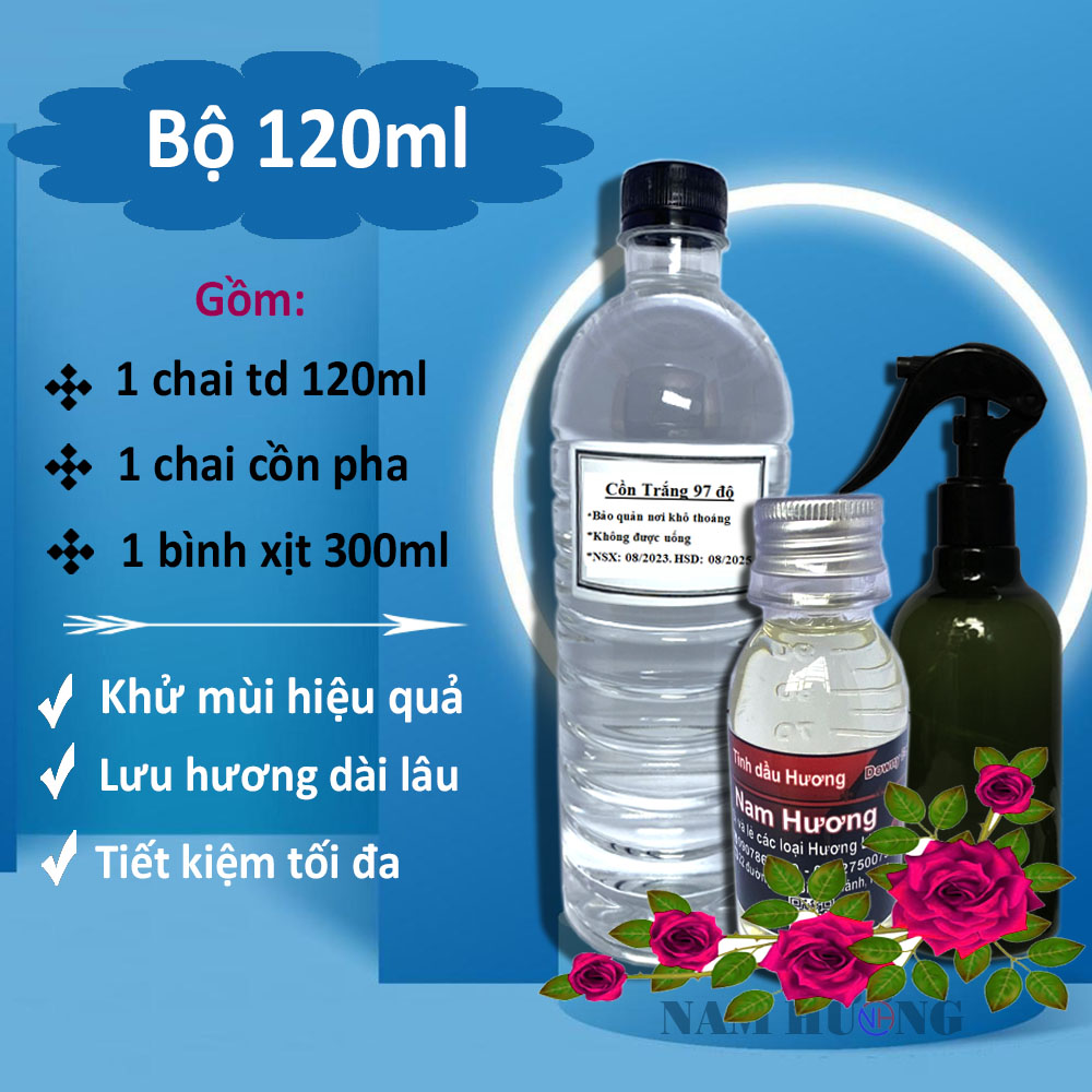 [HCM]Bộ 120ml tinh dầu xịt thơm