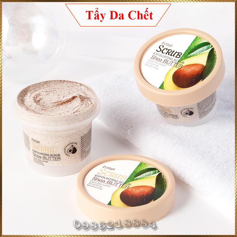 Hũ tẩy tế bào chết toàn thân Fenyi Scrub Shea Butter chiết xuất từ quả Bơ FSS3