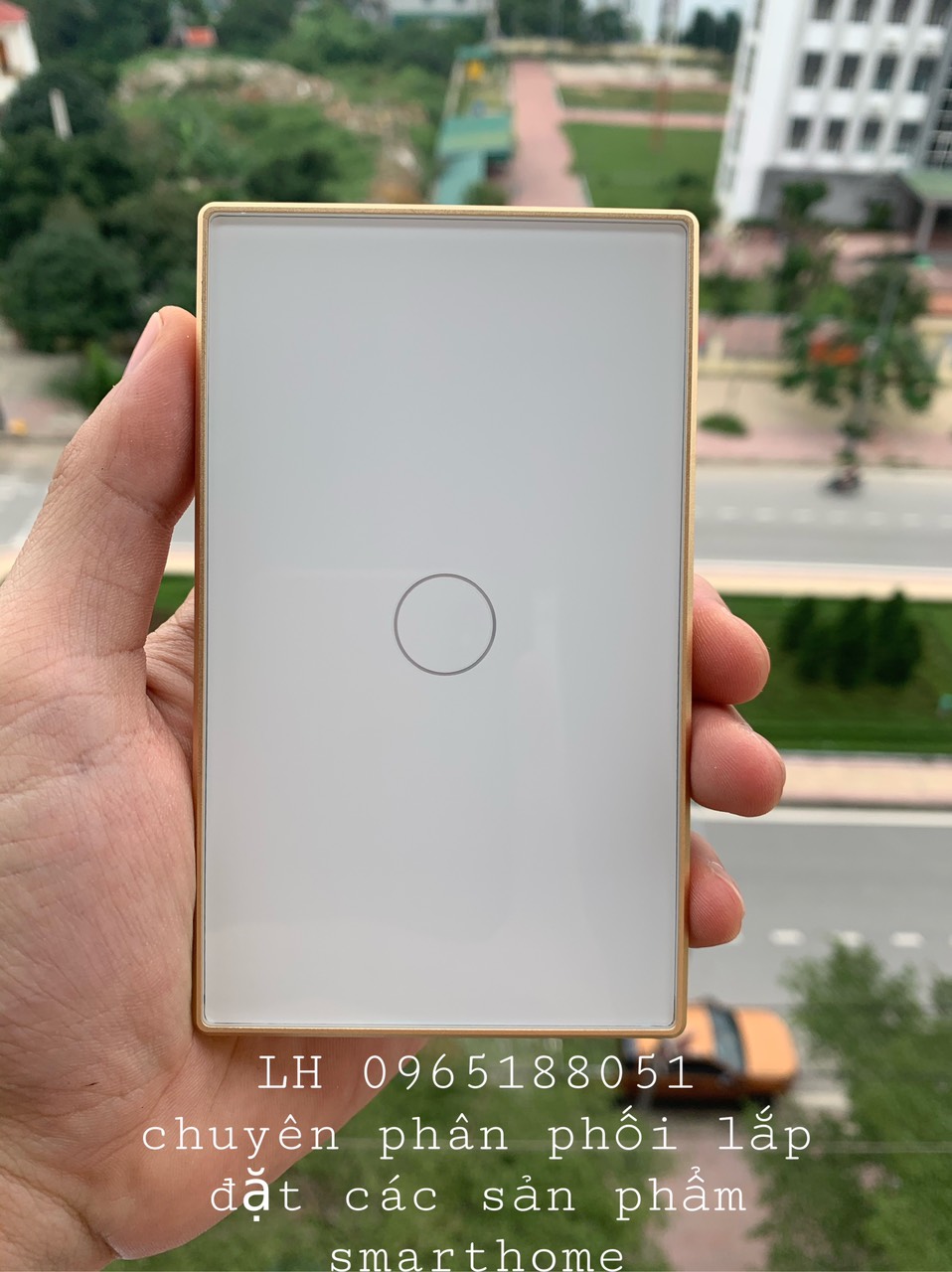 Công tắc nước nóng 20A zigbee hệ Tuya/SmartLife viền vàng cao cấp