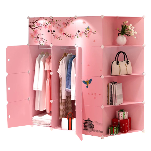 Tủ Lắp Ghép Đựng Quần Áo 16 Ngăn, Tủ Đựng Quần Áo Màu Sắc Họa Tiết Đa Dạng