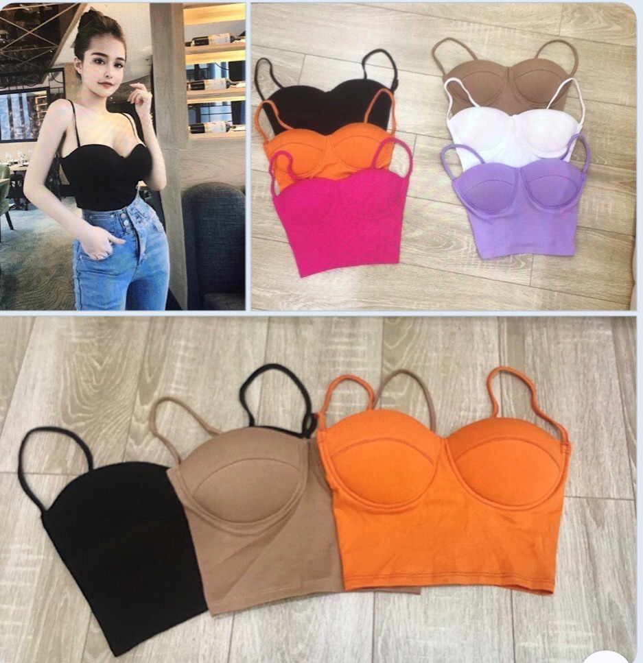 Áo thun borip hai dây có mot ngực hàng chuẩn shop xịn xò m923