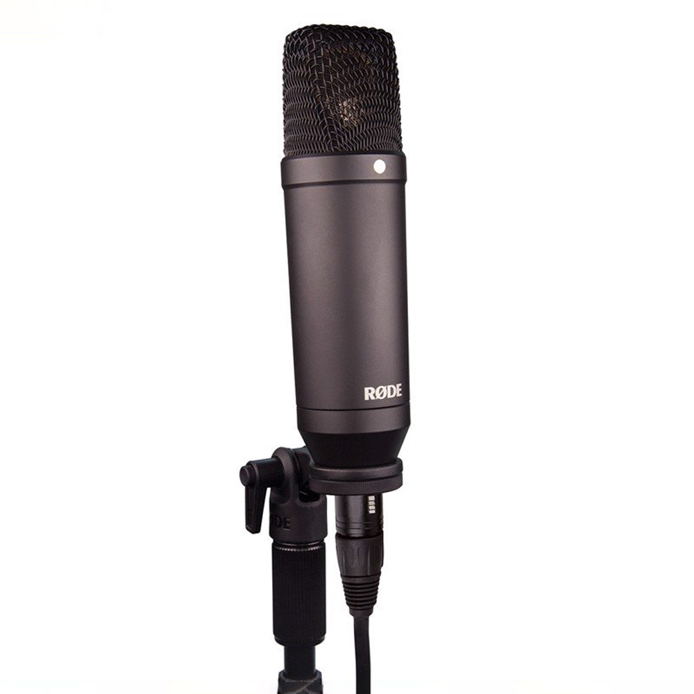 Micro thu âm cao cấp condenser 48v, màng thu 1 inch, hướng thu cardioid, có shockmount kèm màng lọc Rode SM6 Rode NT1KIT