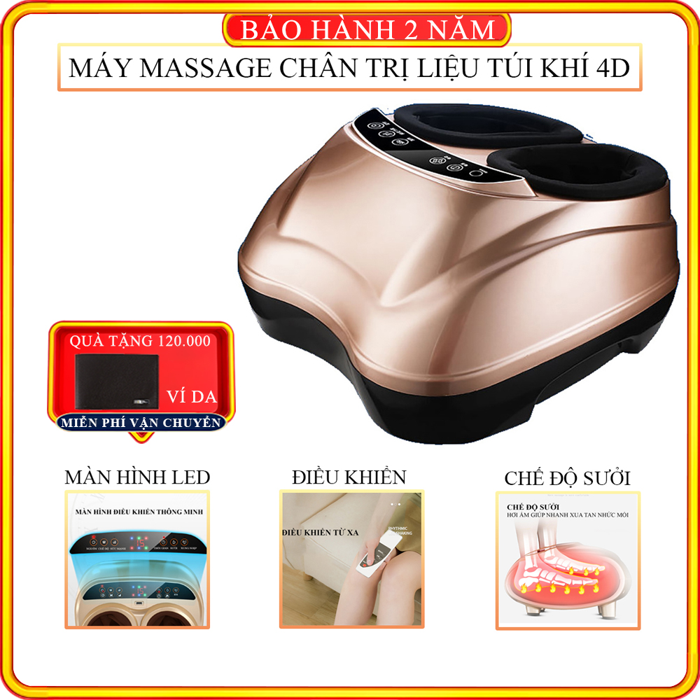 Máy Massage chân cao cấp- máy mát xa chân xoa bóp, bấm huyệt trị liệu bàn chân tích hợp 7 chế độ, 5 chức năng an toàn hiệu quả- BẢO HÀNH 2 NĂM
