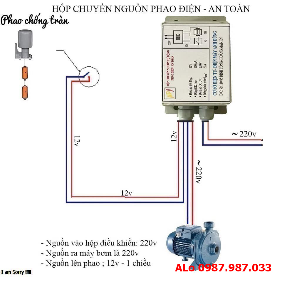 Rơ le an toàn cho phao điện máy bơm
