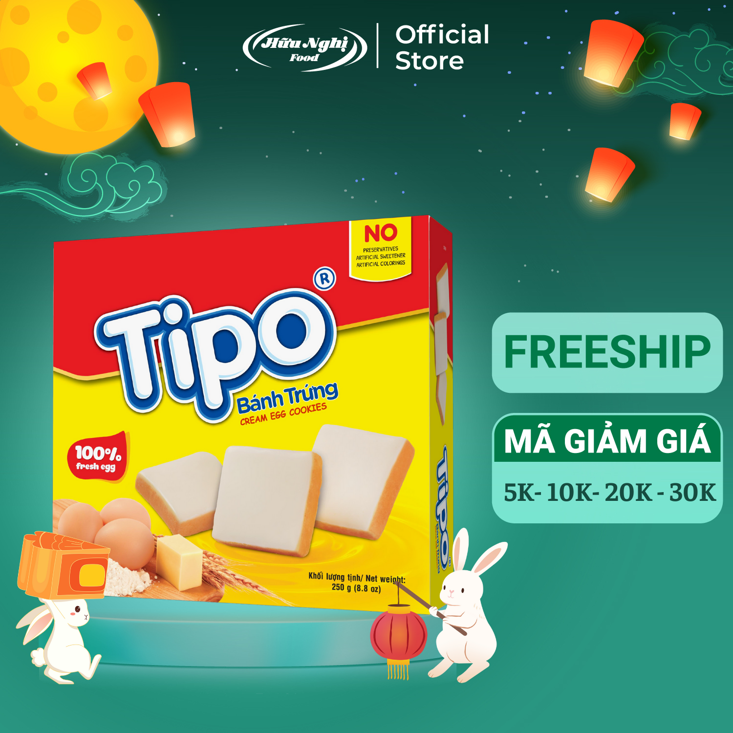Bánh tipo trứng sữa 250g
