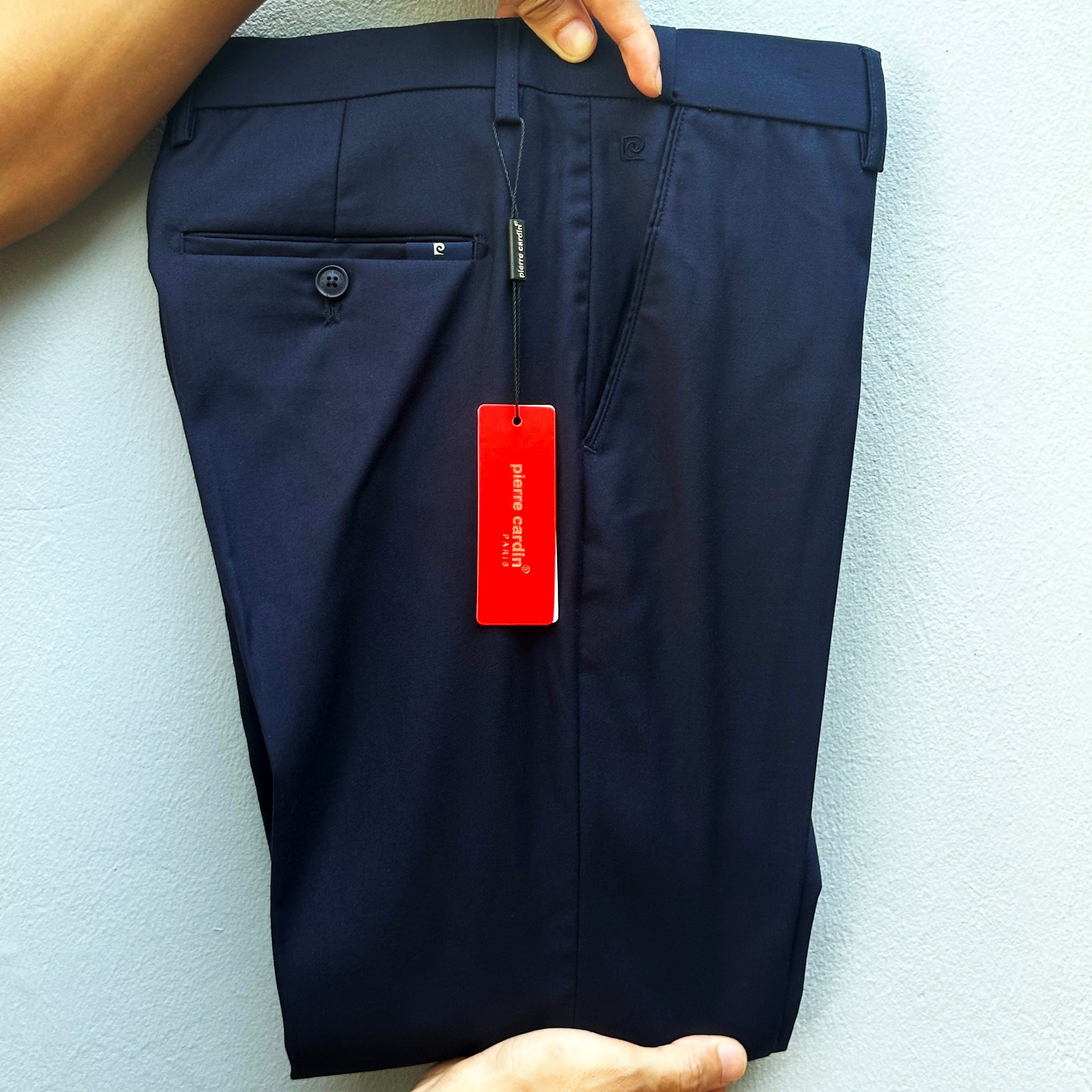  Quần Âu Nam Ống Côn Co Giãn Quần Tây Nam Cao Cấp Màu Xanh Navy Pierre Cardin Chính Hãng Hàng Xuất Dư Hàn Quốc 