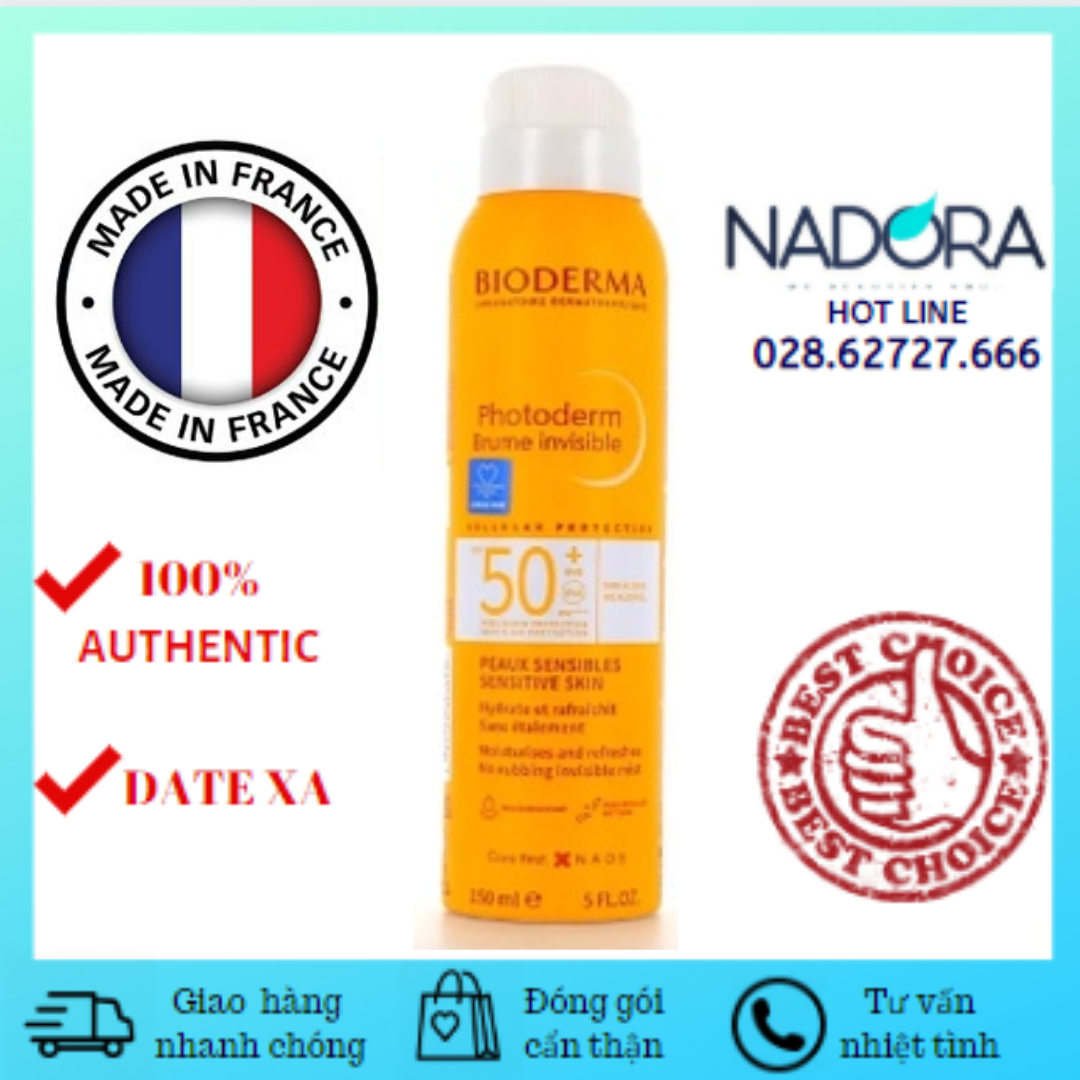 Xịt Chống Nắng Bioderma Photoderm Brume Invisible SPF 50+ 150ml