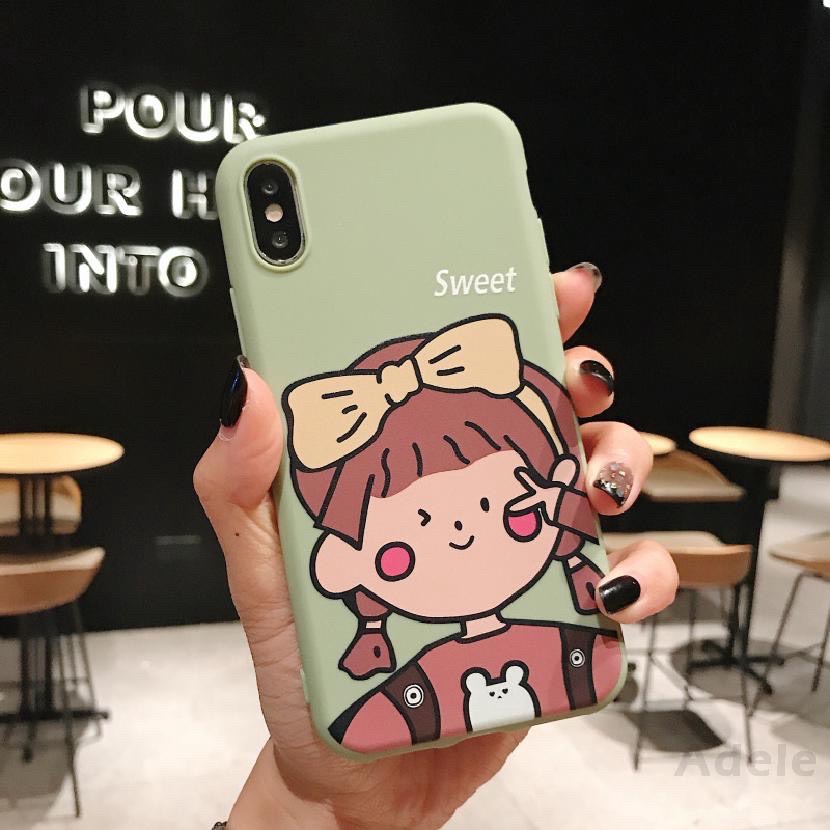 Ốp lưng mềm hình bé gái dễ thương cho Iphone 6/6s, 7plus/8plus, X/XS