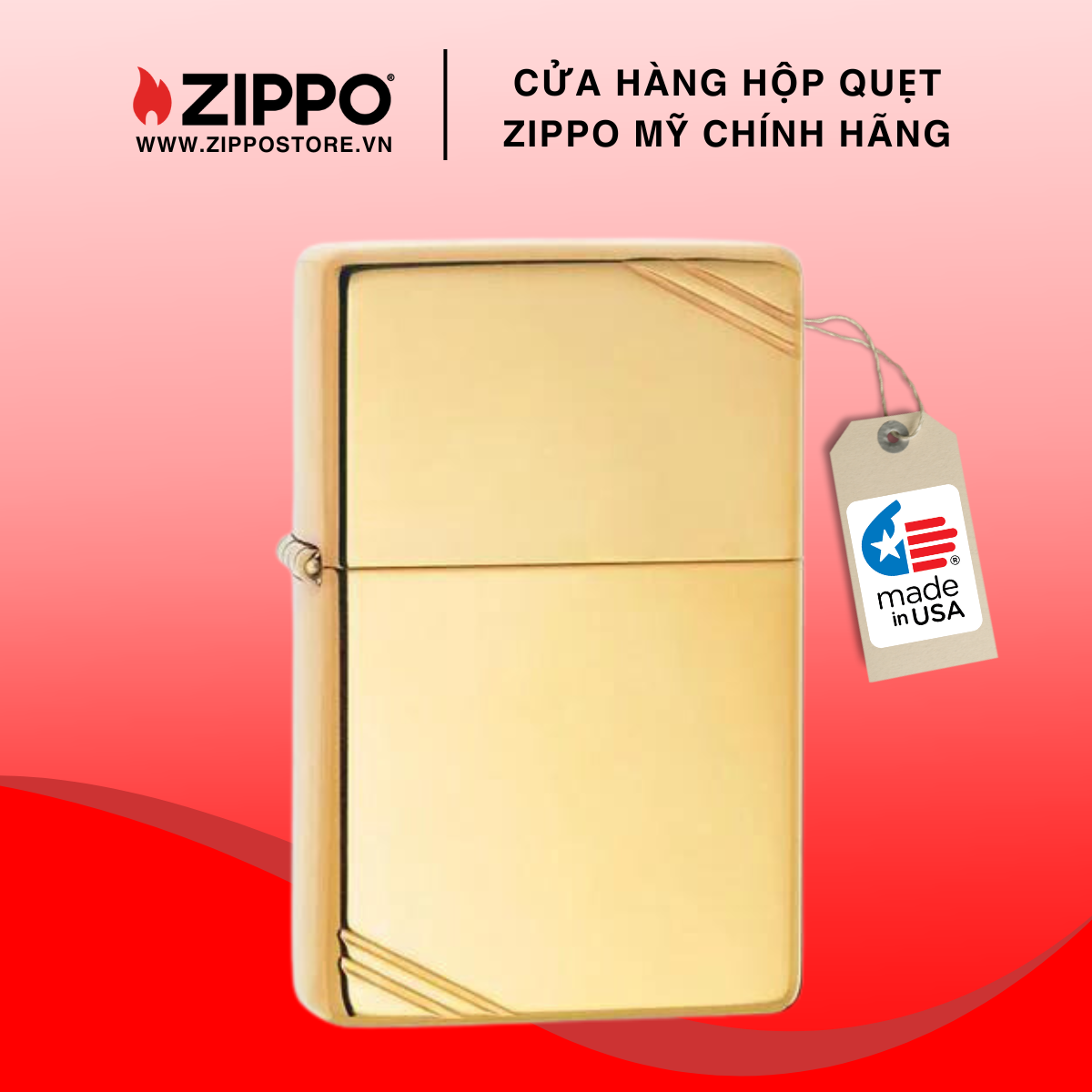 Bật Lửa Zippo Vintage High Polished Brass 270