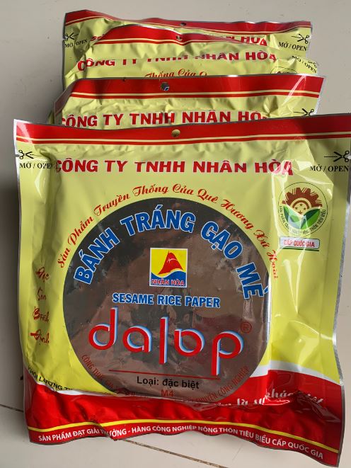Bánh tráng gạo mè Dalop Bình Định