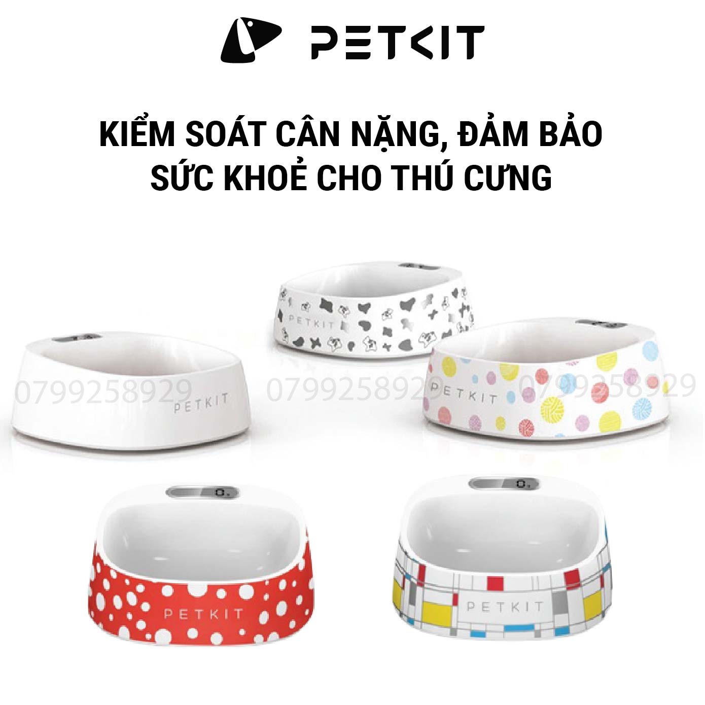 Bát ăn cho chó mèo, chén ăn định lượng cho chó mèo, cân thức ăn cho vào chất liệu cao cấp, kháng khuẩn petkit