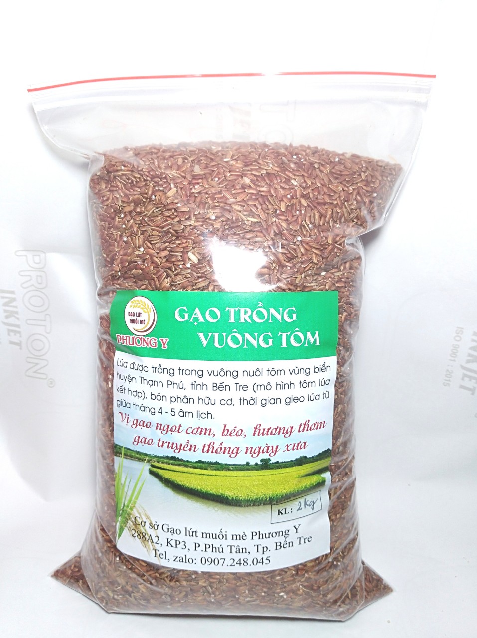 Gạo lứt đỏ sạch trồng vuông tôm - Gạo lứt muối mè Phương Y