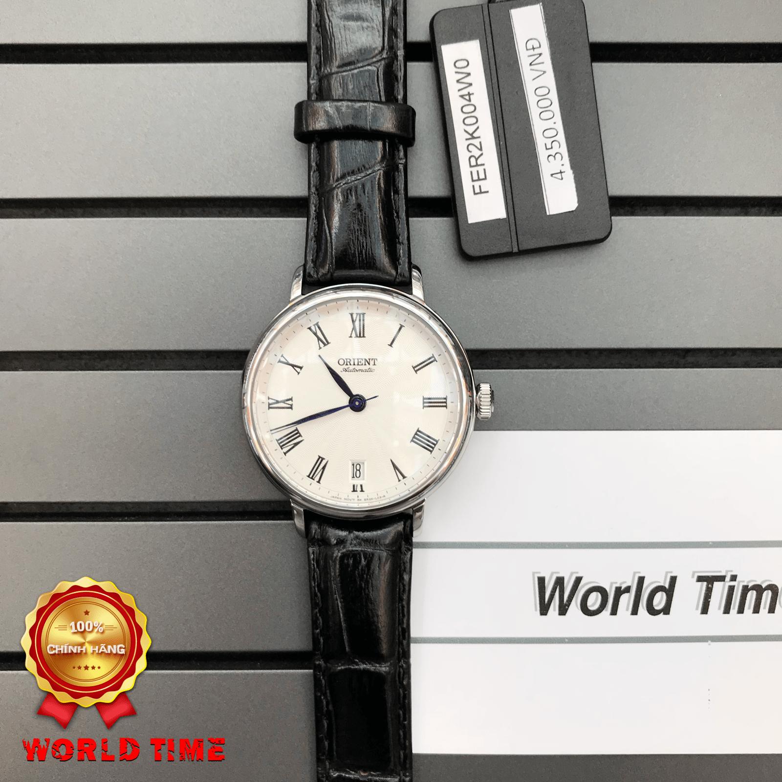 Đồng hồ nam orient fer2k004w0 automatic , chống nước, dây da đen