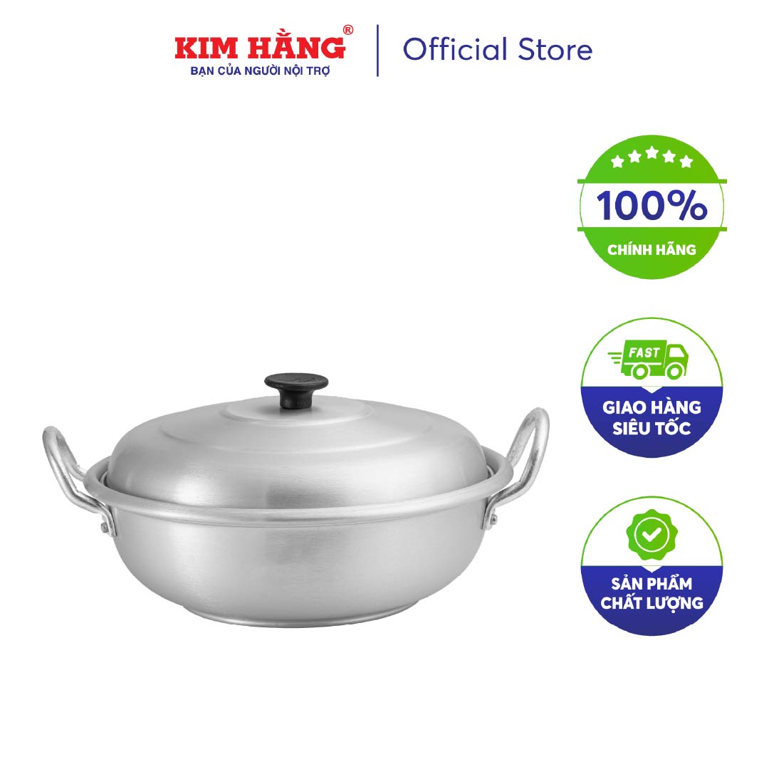 Bầu lẩu nhôm có nắp kim hằng size 18/20/22/24/26/28cm
