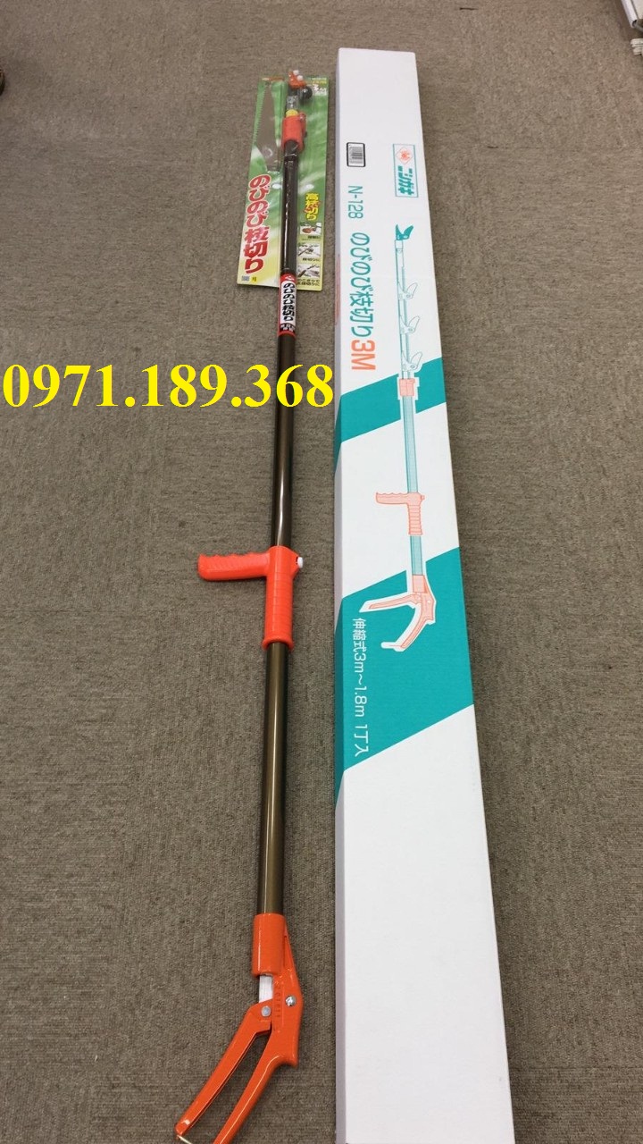 Kéo hái hoa quả, kéo cắt cành trên cao, Nhập khẩu Nhật Bản, dài 3mét tặng kèm lưỡi cưa